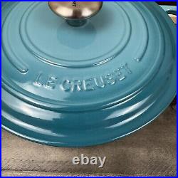 Le Creuset Enameled Cast Iron Signature Round Dutch Oven 5 1/2 qt. Caribbean OB