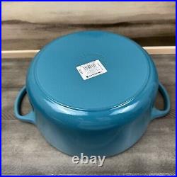 Le Creuset Enameled Cast Iron Signature Round Dutch Oven 5 1/2 qt. Caribbean OB