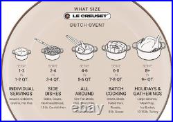 Le Creuset Enameled Cast Iron Signature Round Dutch Oven withLid 5-1/2 Quart Flame