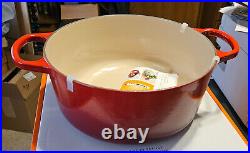 Le Creuset Enameled Cast Iron Signature round Dutch Oven, 5.5 Qt, Cerise