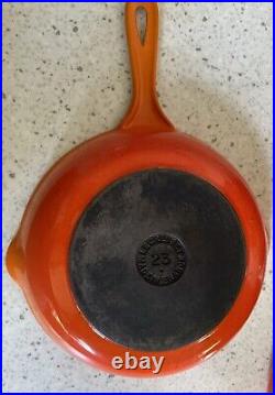 Le Creuset Flame Orange Set 10 PC Cast Iron Dutch Ovens Skillets Saucepans Lids