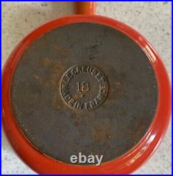 Le Creuset Flame Orange Set 10 PC Cast Iron Dutch Ovens Skillets Saucepans Lids