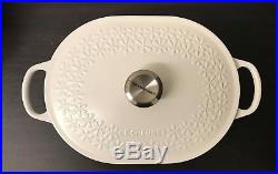 Le Creuset Fleur Oval Oven 3 1/2-qt. Cap. France New No Reserve Auction