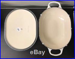 Le Creuset Fleur Oval Oven 3 1/2-qt. Cap. France New No Reserve Auction