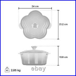 Le Creuset Flower Cocotte Cast Iron 2.25-qt, Artichaut- Brand New in Retail Pkg