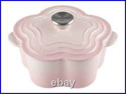 Le Creuset Flower Cocotte Cast Iron 2.25-qt, Shell Pink New in Retail Pkg