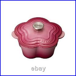 Le Creuset Flower Cocotte Pink Berry Limited From Japan FreeShipping Very rare