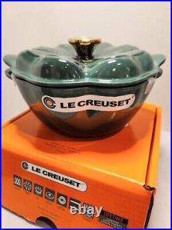 Le Creuset Four Leaf Clover Cast Iron Casserole Oven Artichaut Green 2.25 Qt NIB