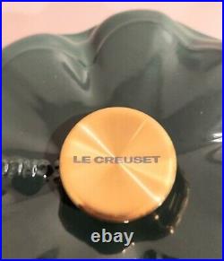 Le Creuset Four Leaf Clover Cast Iron Casserole Oven Artichaut Green 2.25 Qt NIB
