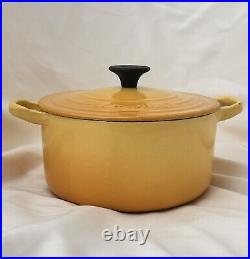 Le Creuset France #18 2 Qt ClassicEnameled Cast Iron Dutch Oven in Soleil Yellow