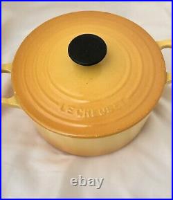 Le Creuset France #18 2 Qt ClassicEnameled Cast Iron Dutch Oven in Soleil Yellow