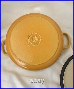 Le Creuset France #18 2 Qt ClassicEnameled Cast Iron Dutch Oven in Soleil Yellow