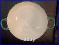 Le Creuset France #22 Green Enameled Cast Iron Dutch Oven 2.5 Qt