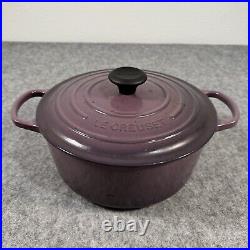 Le Creuset France 5.5qt Purple Dutch Oven Cast Iron Enameled Pot #26