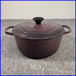 Le Creuset France 5.5qt Purple Dutch Oven Cast Iron Enameled Pot #26