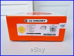 Le Creuset France Cast Iron Round Dutch Oven 3.5 Quart Matte Mimosa Yellow NIB