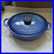 Le Creuset France Oval Dutch Oven #27 Blue Cast Iron 4.5Qt withLid