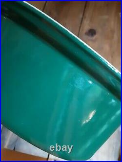 Le Creuset Green Duck Shaped Cast Enamel Dutch Oven Very Rare in this color