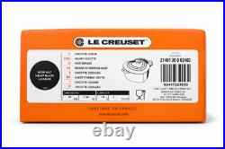 Le Creuset Heart Cocotte 2 Qt Cast Iron Dutch Oven Matte Black Made in Franc