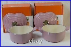 Le Creuset Heart, Rose Pink, 2 Qt, 20 cm, Cast Iron Cocotte, Brand New In Box
