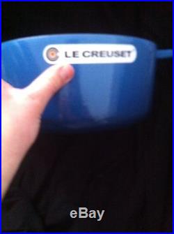 Le Creuset Lot Of 2 Marseille Blue Enameled # 31 6.75 Qt Oval Dutch Oven #26