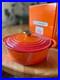 Le Creuset MADE IN FRANCE NEW IN BOX 2.75 qt Cast Iron Dutch Oven Orange
