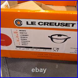 Le Creuset Marmite 24 cm 3.1 L Enameled Cast Iron Soup Pot w Lid Green