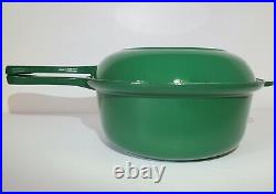 Le Creuset Multifunction Skillet Saucepan #22 EMERALD GREEN EUC 2.25Qt Combo Set