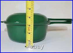 Le Creuset Multifunction Skillet Saucepan #22 EMERALD GREEN EUC 2.25Qt Combo Set