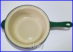 Le Creuset Multifunction Skillet Saucepan #22 EMERALD GREEN EUC 2.25Qt Combo Set