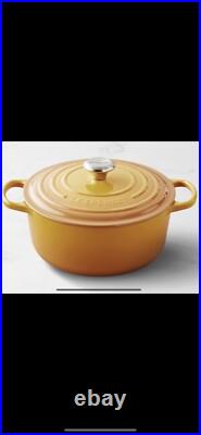 Le Creuset NEW 5.5Qt Round Dutch Oven Enameled Cast Iron NectarYellow