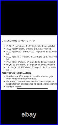 Le Creuset NEW 5.5Qt Round Dutch Oven Enameled Cast Iron NectarYellow