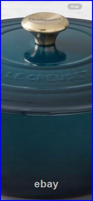 Le Creuset NEW 7.25Qt Round Dutch Oven Enameled Cast Iron -Agave
