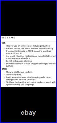 Le Creuset NEW 7.25Qt Round Dutch Oven Enameled Cast Iron -Agave