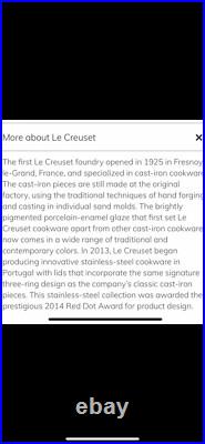 Le Creuset NEW 7.25Qt Round Dutch Oven Enameled Cast Iron -Artichoke