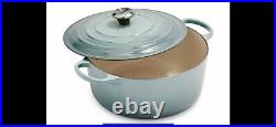 Le Creuset NEW 7.25Qt Signature Round Dutch Oven Cast Iron -Sea Salt