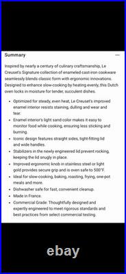 Le Creuset NEW5.5Qt Round Dutch Oven Enameled Cast Iron -ForetExclusive