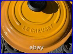 Le Creuset Nectar Yellow Cast Iron Soup Pot 2.5 Qt 22 New