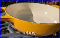 Le Creuset Nectar Yellow Cast Iron Soup Pot 2.5 Qt 22 New