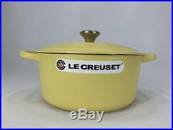 Le Creuset New 3.5 Quart Qt Round Casserole Dutch Oven Matte Mimosa Yellow