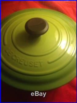 Le Creuset Palm Green Enameled Cast Iron 5.5 Qt Round French Dutch Oven 26 NEW