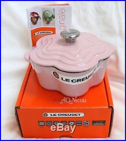 Le Creuset Pink Chiffon Flower Cocotte Dutch Oven Enamel Cast Iron Hibiscus 16cm