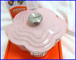 Le Creuset Pink Chiffon Flower Cocotte Dutch Oven Enamel Cast Iron Hibiscus 16cm