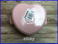 Le Creuset Pink Heart Shaped Casserole and Pink Heart Petite Ramekin Stoneware