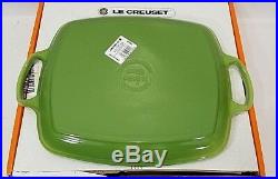 Le Creuset Rectangular Shallow Grill Fish Platter Signature Palm Green NIB