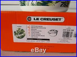 Le Creuset Round Cocotte Signature Oven Palm Leaf 4.5 Quart Casserole NIB