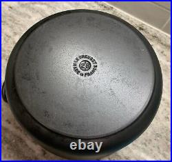 Le Creuset Round Dutch Oven, 7.25qt 28cm RARE Matte Black Enamel Cast Iron READ