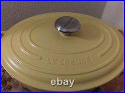Le Creuset SIGNATURE Cast Iron OVAL Dutch Oven 6.75 (6 3/4 Qt) NEW Yellow