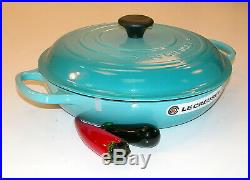 Le Creuset Signature 3½ QT Cast-Iron Braiser Caribbean Blue 30cm 3.5 Quart