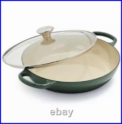 Le Creuset Signature Braiser With Glass Lid 3.5qt Artichoke